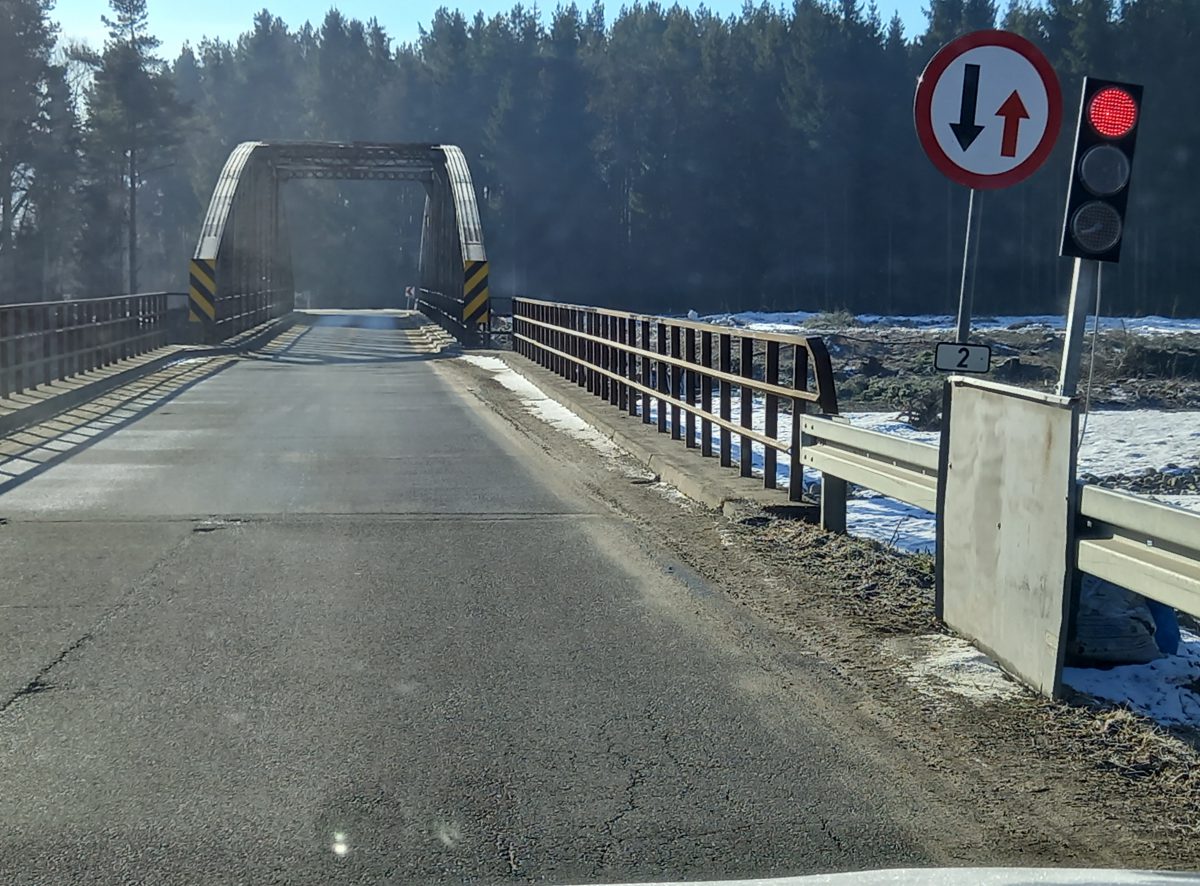 Most na Białce w Trybszu - 26.02.2022 r. Fot. Franciszek Pacyga